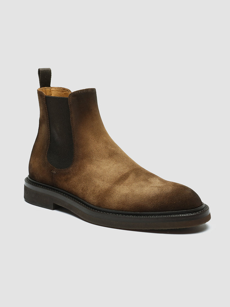 DUDE FLEXI 003 - Brown Suede Chelsea Boots