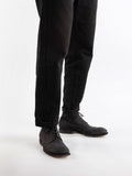 DURGA 002 - Black Leather Lace Up Boots