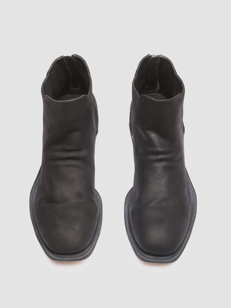 DURGA 004 - Black Leather Zip Boots