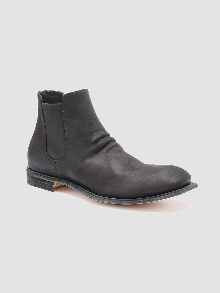 DURGA 004 - Black Leather Zip Boots