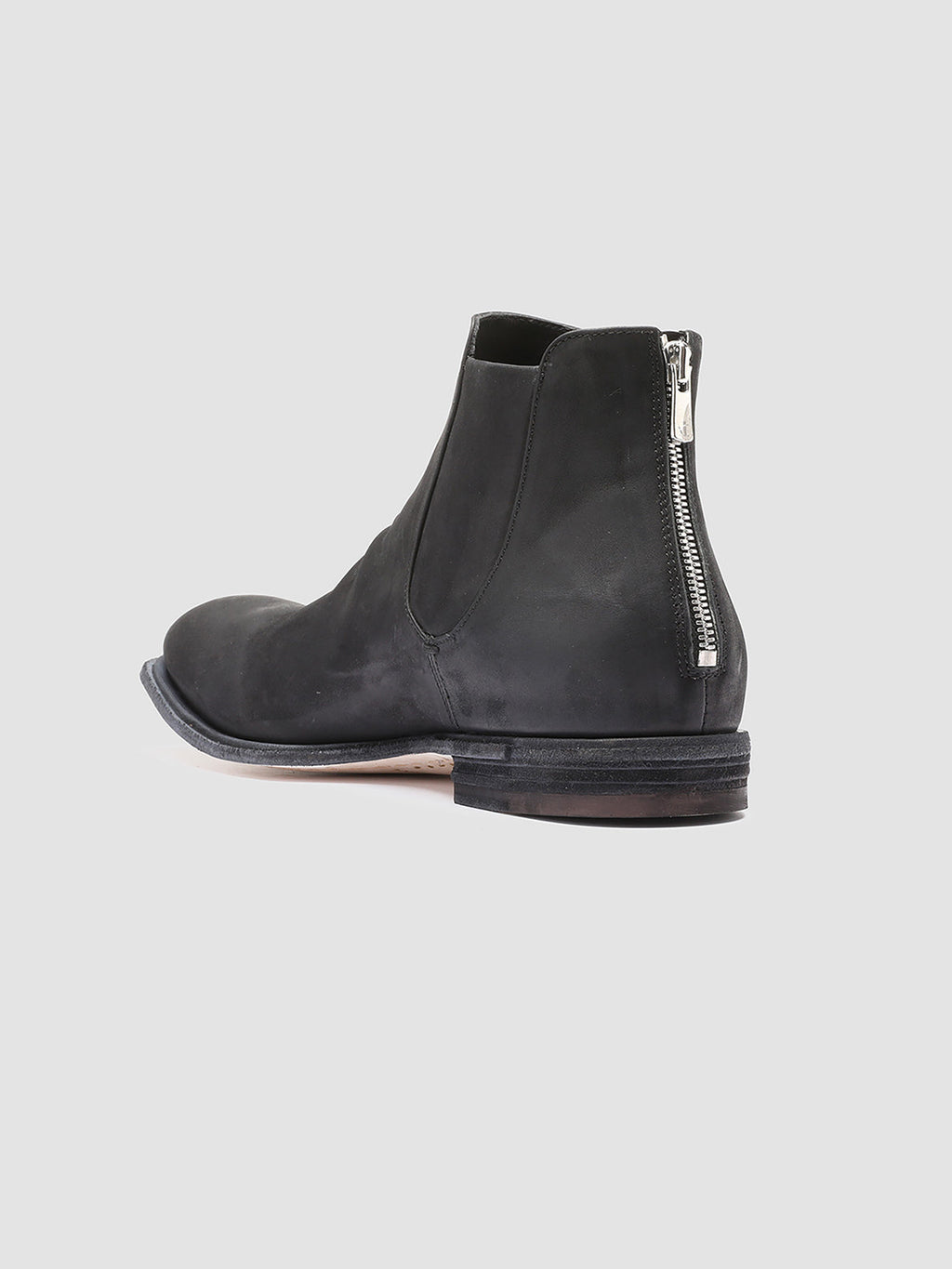 DURGA 004 - Black Leather Zip Boots
