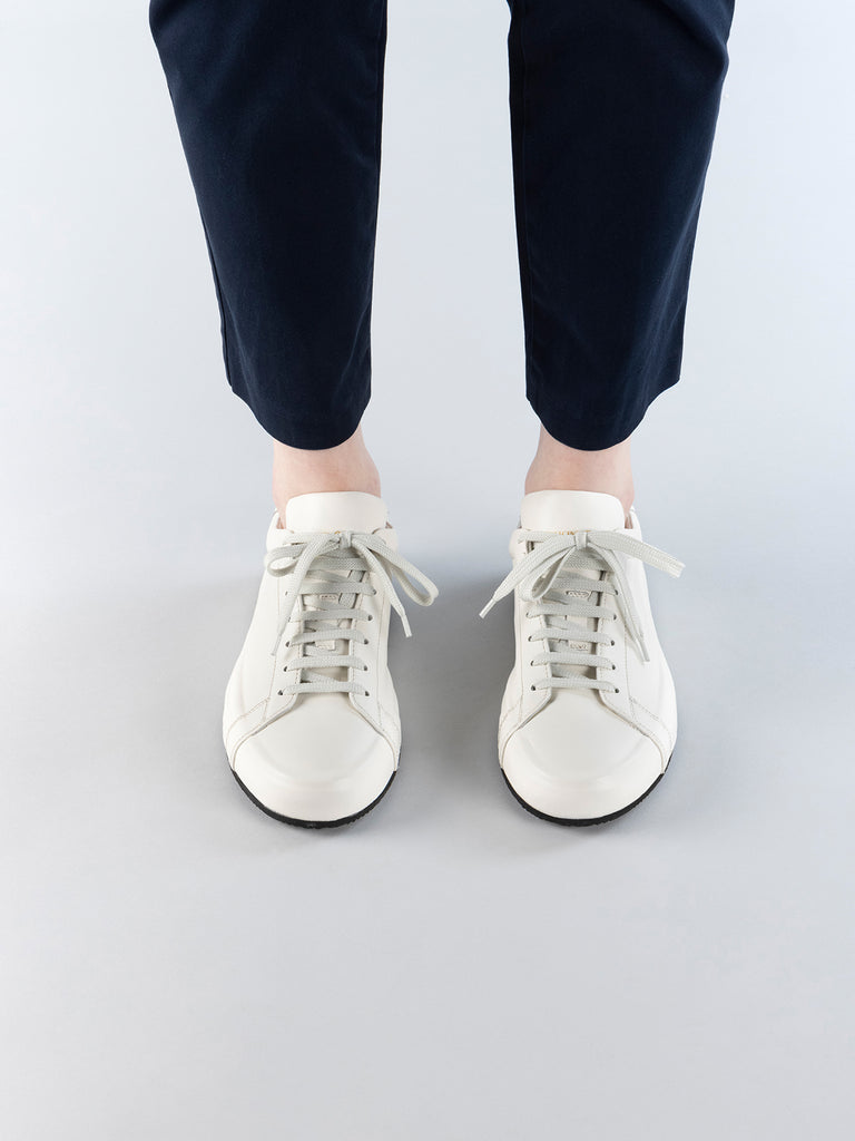EASY 101 - White Leather Low Top Sneakers Women Officine Creative - 6