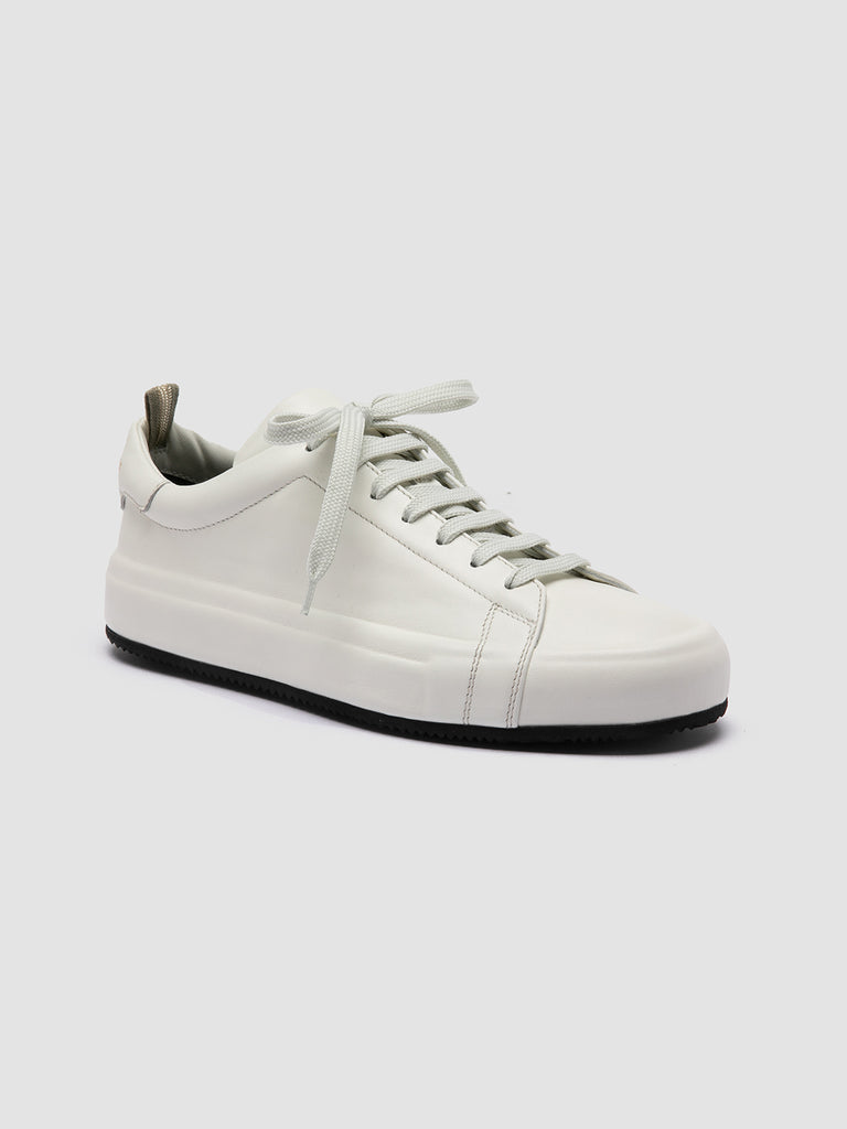 EASY 101 - White Leather Low Top Sneakers Women Officine Creative - 3