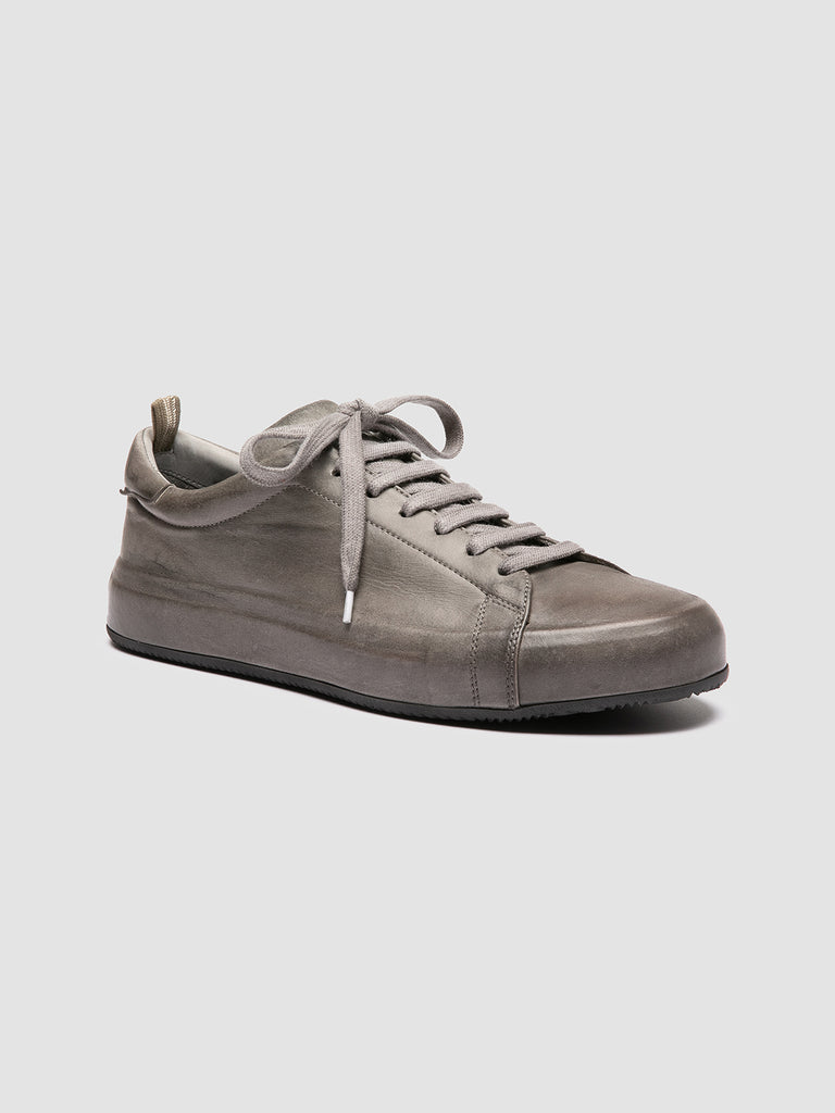 EASY DD 001 - Grey Leather Low Top Sneakers