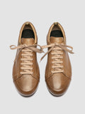 EASY DD 001 - Taupe Leather Low Top Sneakers