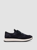 ENTIRE 001 - Sneaker Basse in Pelle Scamosciata Blu
