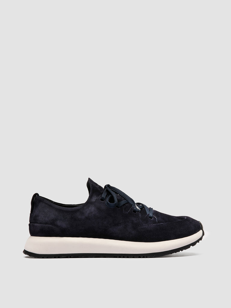 ENTIRE 001 - Sneaker Basse in Pelle Scamosciata Blu
