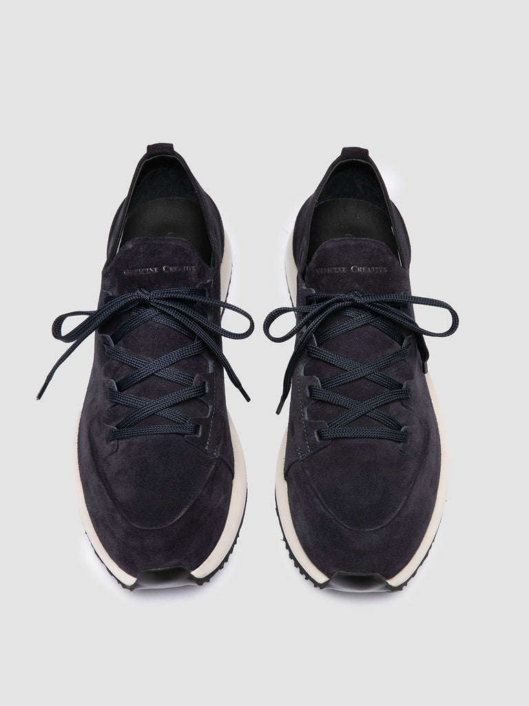 ENTIRE 001 - Sneaker Basse in Pelle Scamosciata Blu