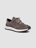 ENTIRE 001 - Sneaker Basse in Pelle Scamosciata Grigia