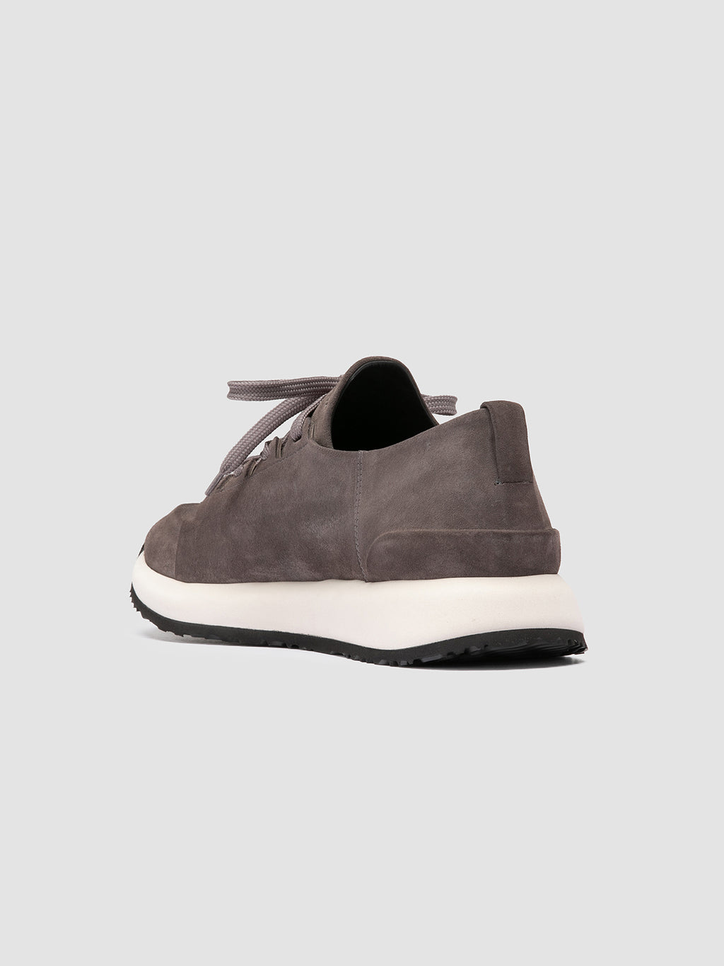 ENTIRE 001 - Sneaker Basse in Pelle Scamosciata Grigia