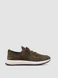 ENTIRE 001 - Sneaker Basse in Pelle Scamosciata Verde