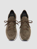 ENTIRE 001 - Sneaker Basse in Pelle Scamosciata Verde