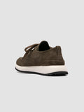 ENTIRE 001 - Sneaker Basse in Pelle Scamosciata Verde