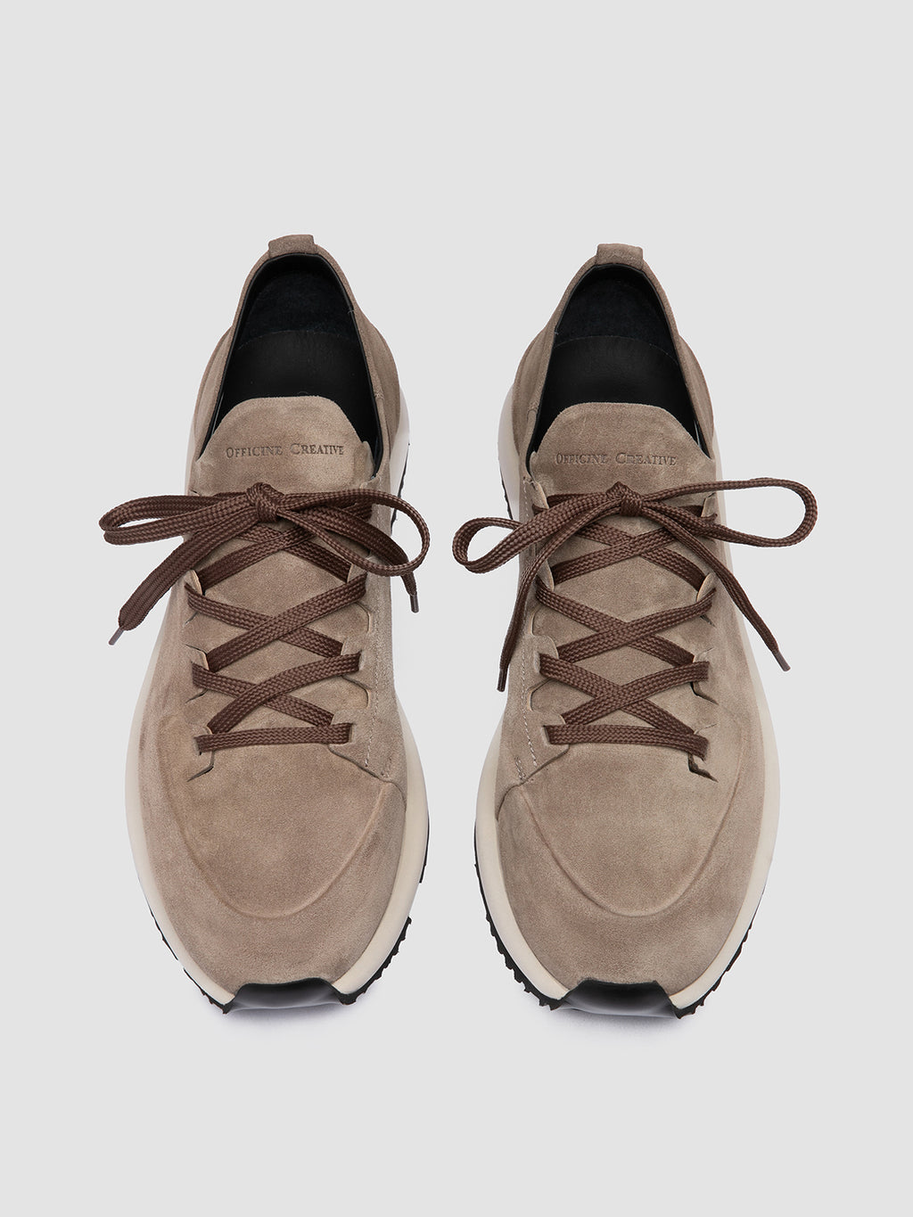 ENTIRE 001 - Sneaker in Pelle Scamosciata Grigia - image 2,side view