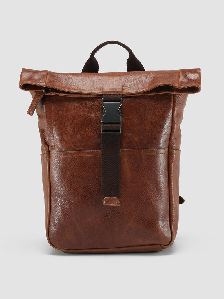 EQUIPAGE 001 - Brown Leather Backpack