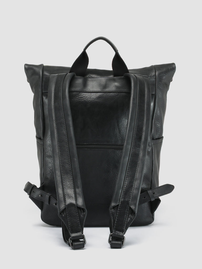 EQUIPAGE 001 - Black Leather Backpack  Officine Creative - 4