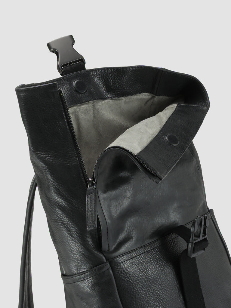 EQUIPAGE 001 - Black Leather Backpack  Officine Creative - 8