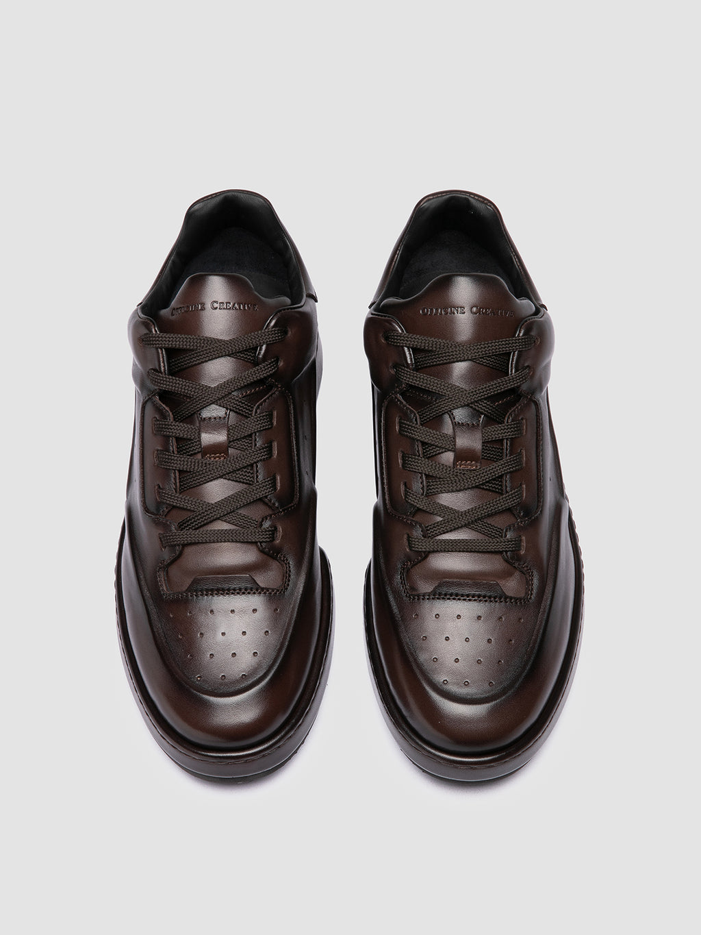 ERASER 001 - Sneaker Basse in Pelle Marrone