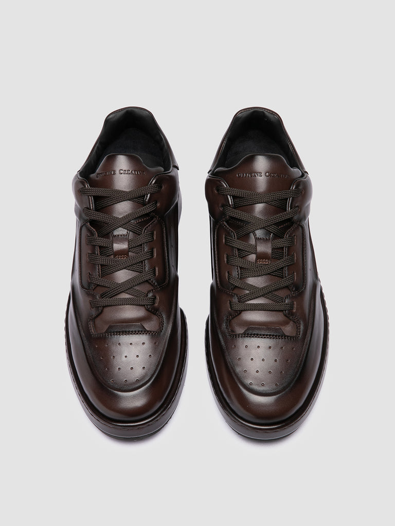 ERASER 001 - Sneaker Basse in Pelle Marrone
