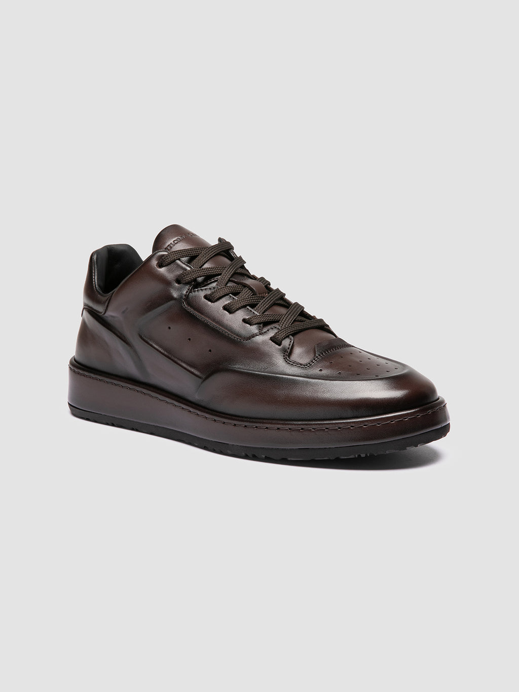 ERASER 001 - Sneaker Basse in Pelle Marrone