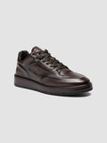 ERASER 001 - Sneaker Basse in Pelle Marrone