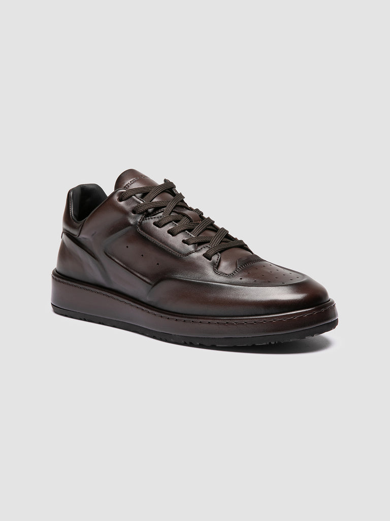 ERASER 001 - Sneaker Basse in Pelle Marrone