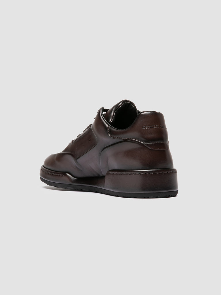 ERASER 001 - Sneaker Basse in Pelle Marrone