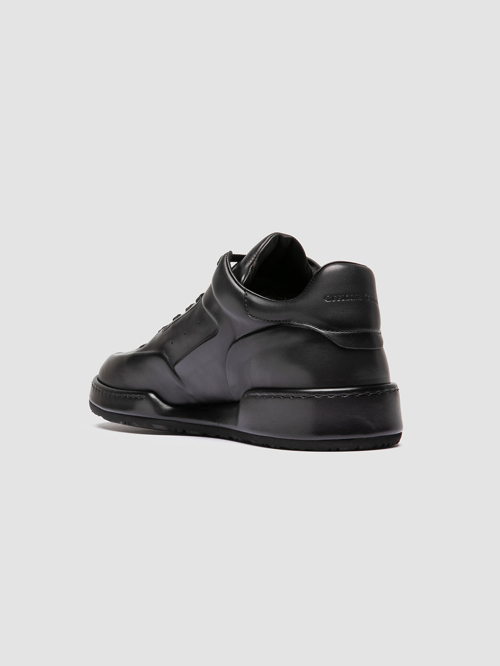 ERASER 001 - Grey Leather Low Top Sneakers - image 4,side view
