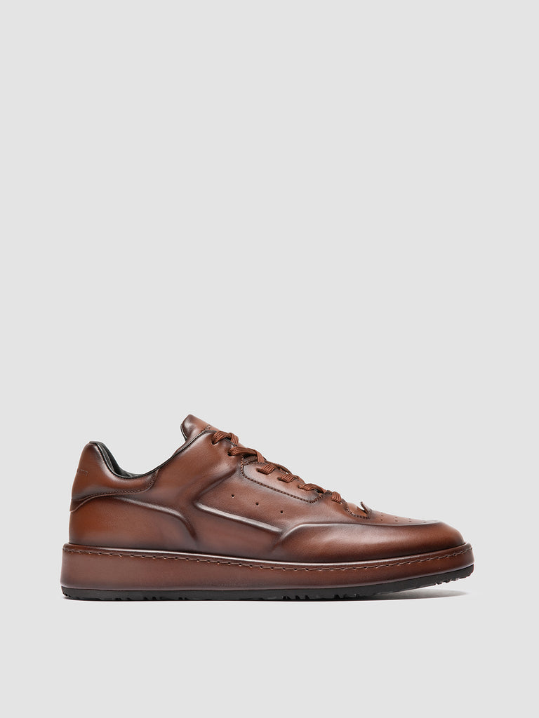 ERASER 001 - Sneaker Basse in Pelle Marrone