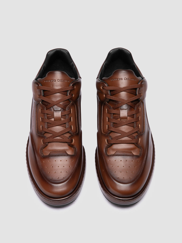 ERASER 001 - Sneaker Basse in Pelle Marrone