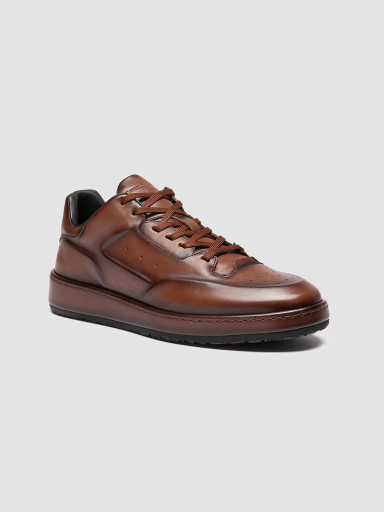 ERASER 001 - Sneaker Basse in Pelle Marrone