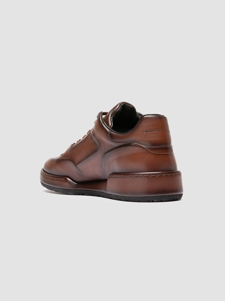 ERASER 001 - Sneaker Basse in Pelle Marrone