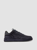 ERASER 001 - Sneaker Basse in Camoscio e Pelle Blu