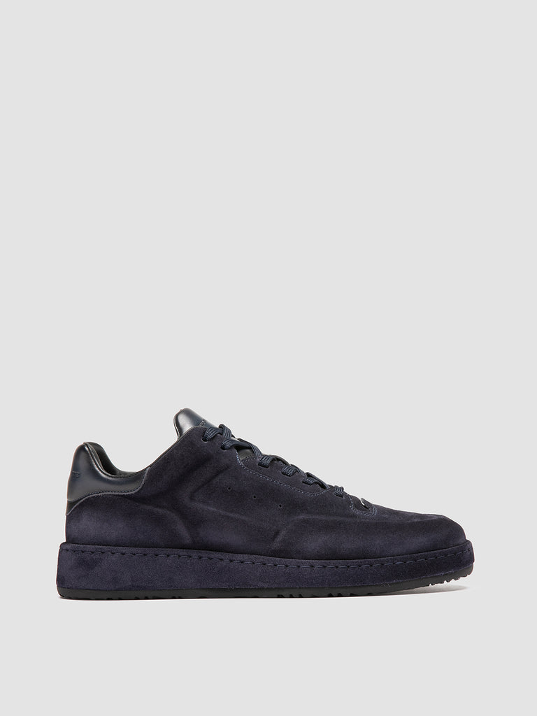 ERASER 001 - Sneaker Basse in Camoscio e Pelle Blu
