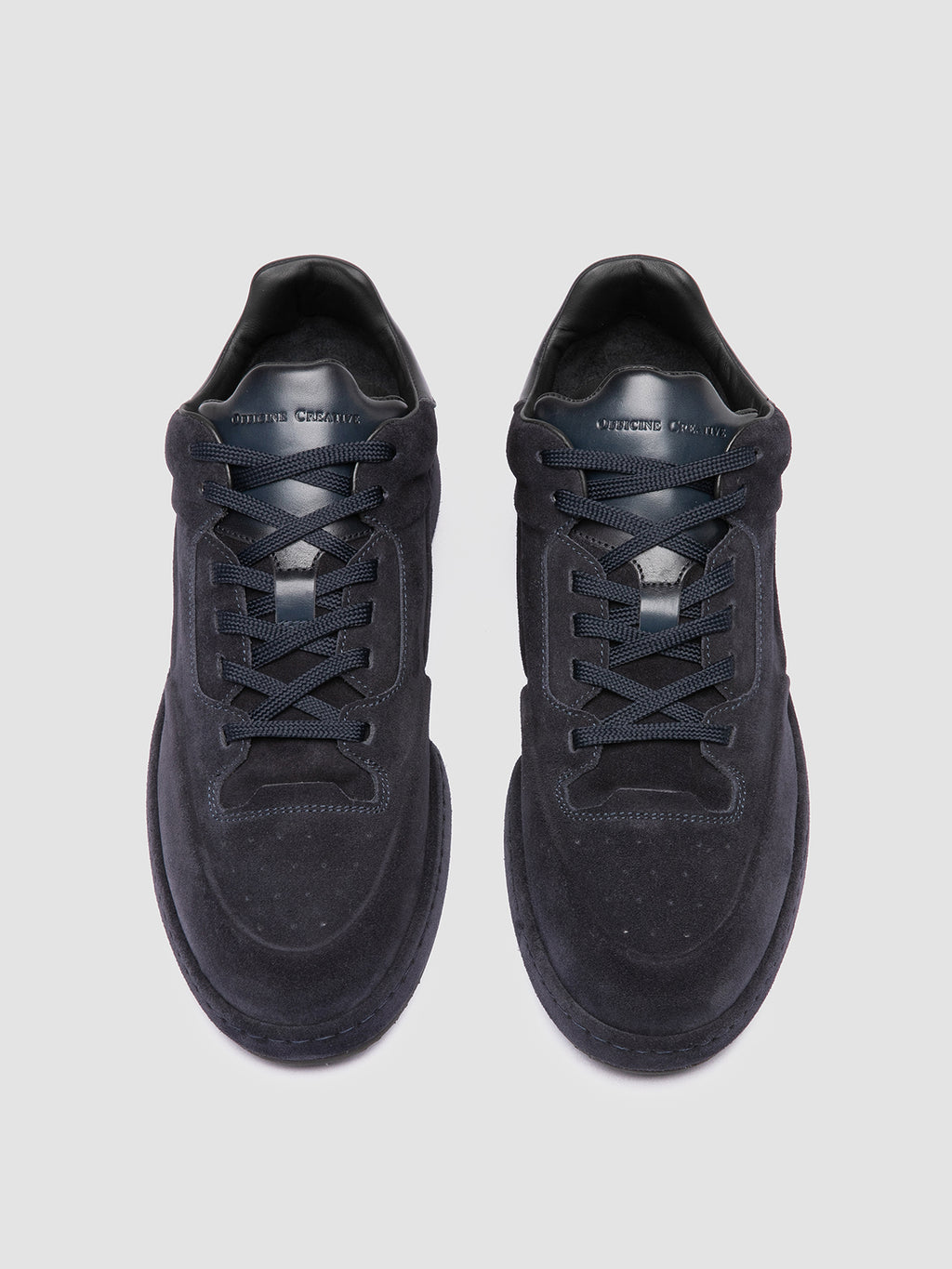 ERASER 001 - Sneaker Basse in Camoscio e Pelle Blu