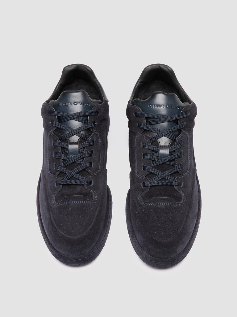 ERASER 001 - Sneaker Basse in Camoscio e Pelle Blu