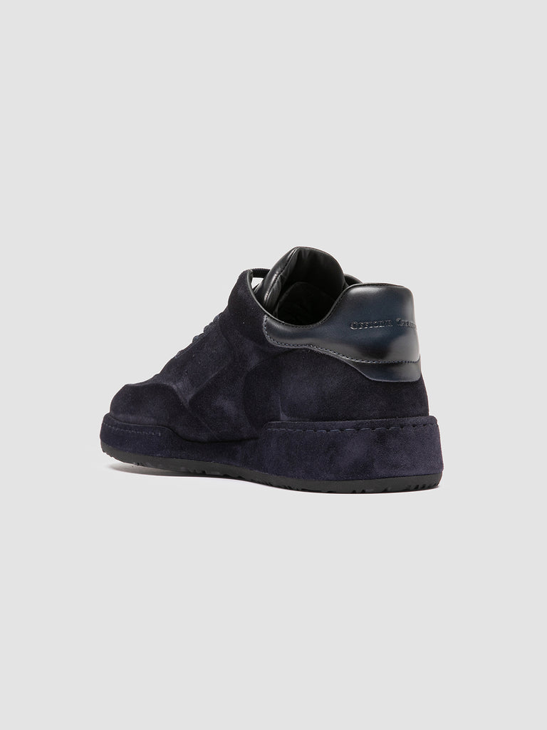 ERASER 001 - Sneaker Basse in Camoscio e Pelle Blu