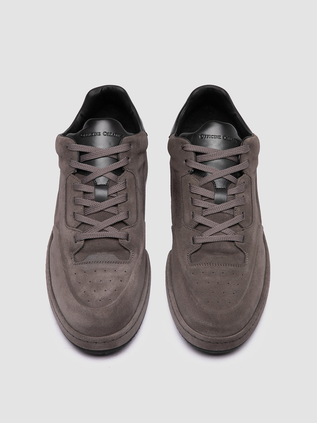 ERASER 001 - Sneaker Basse in Camoscio e Pelle Grigia