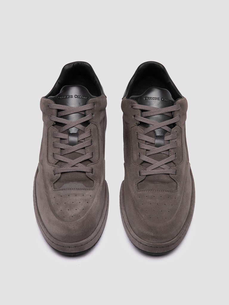 ERASER 001 - Sneaker Basse in Camoscio e Pelle Grigia