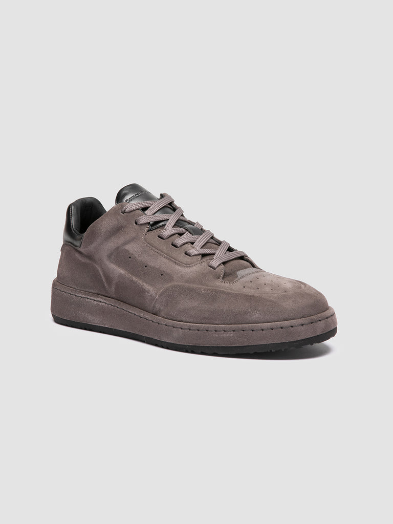 ERASER 001 - Sneaker Basse in Camoscio e Pelle Grigia