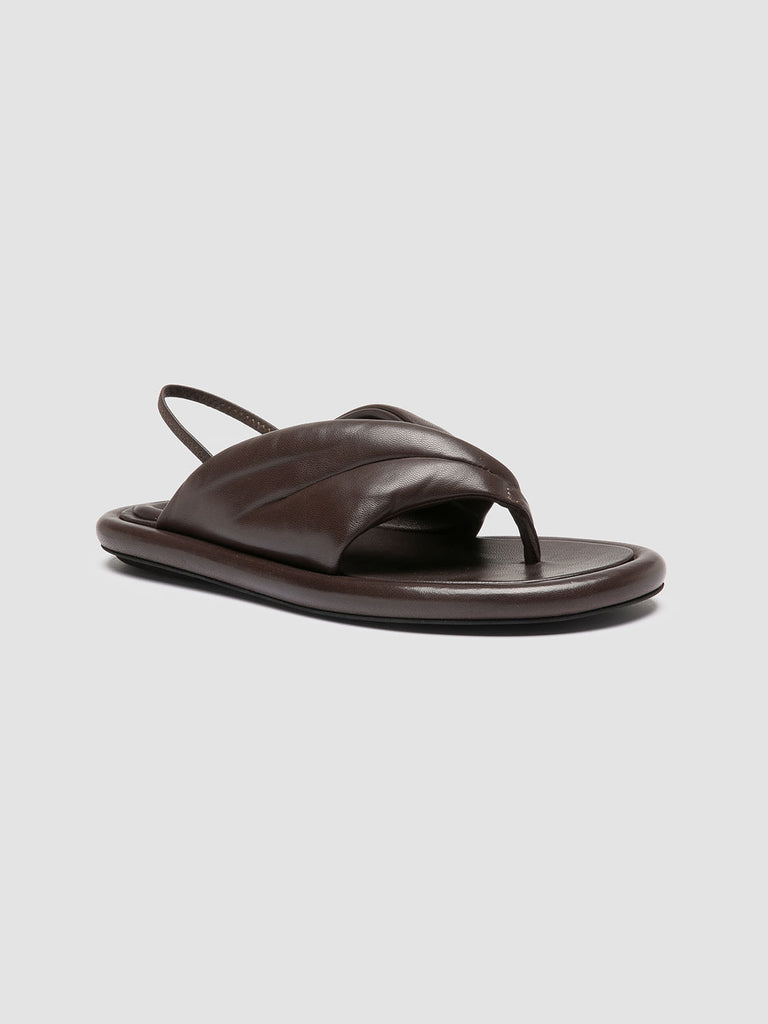 ESTENS 109 - Sandali Infradito in Pelle Marrone