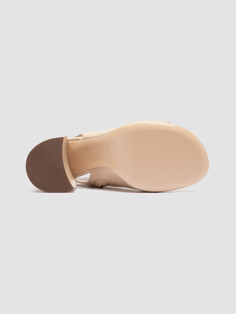ESTHER 008 - Ivory Leather Zipped Boots