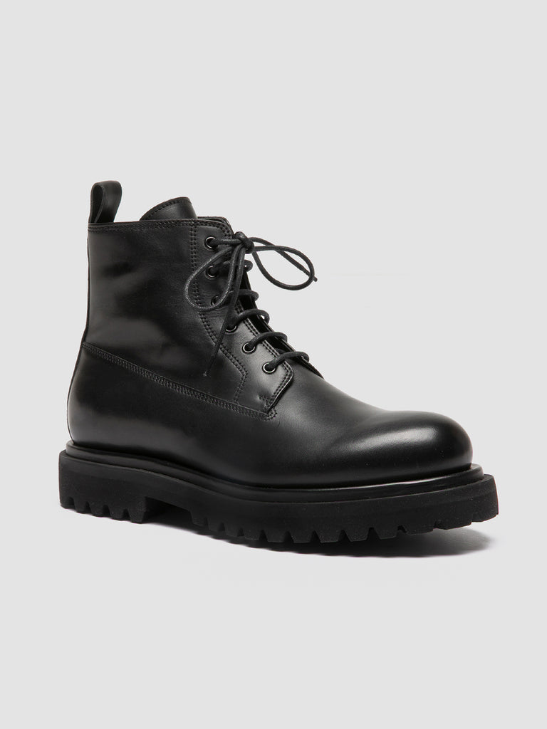 EVENTUAL 020 - Black Leather Lace Up Boots men Officine Creative - 3