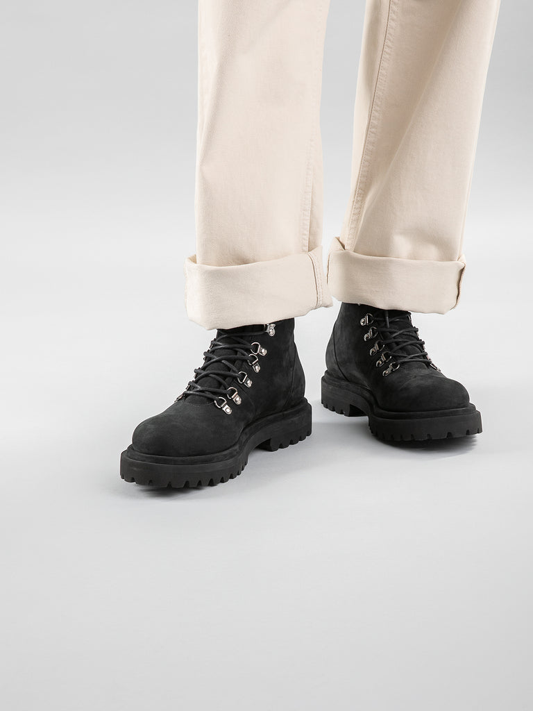 EVENTUAL 021 - Black Nubuck Lace Up Boots Men Officine Creative - 1