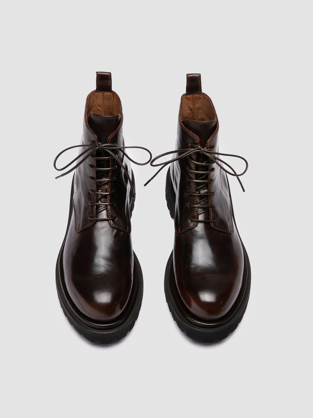 EVENTUAL DD 102 - Brown Leather Lace-up Boots Men Officine Creative - 2