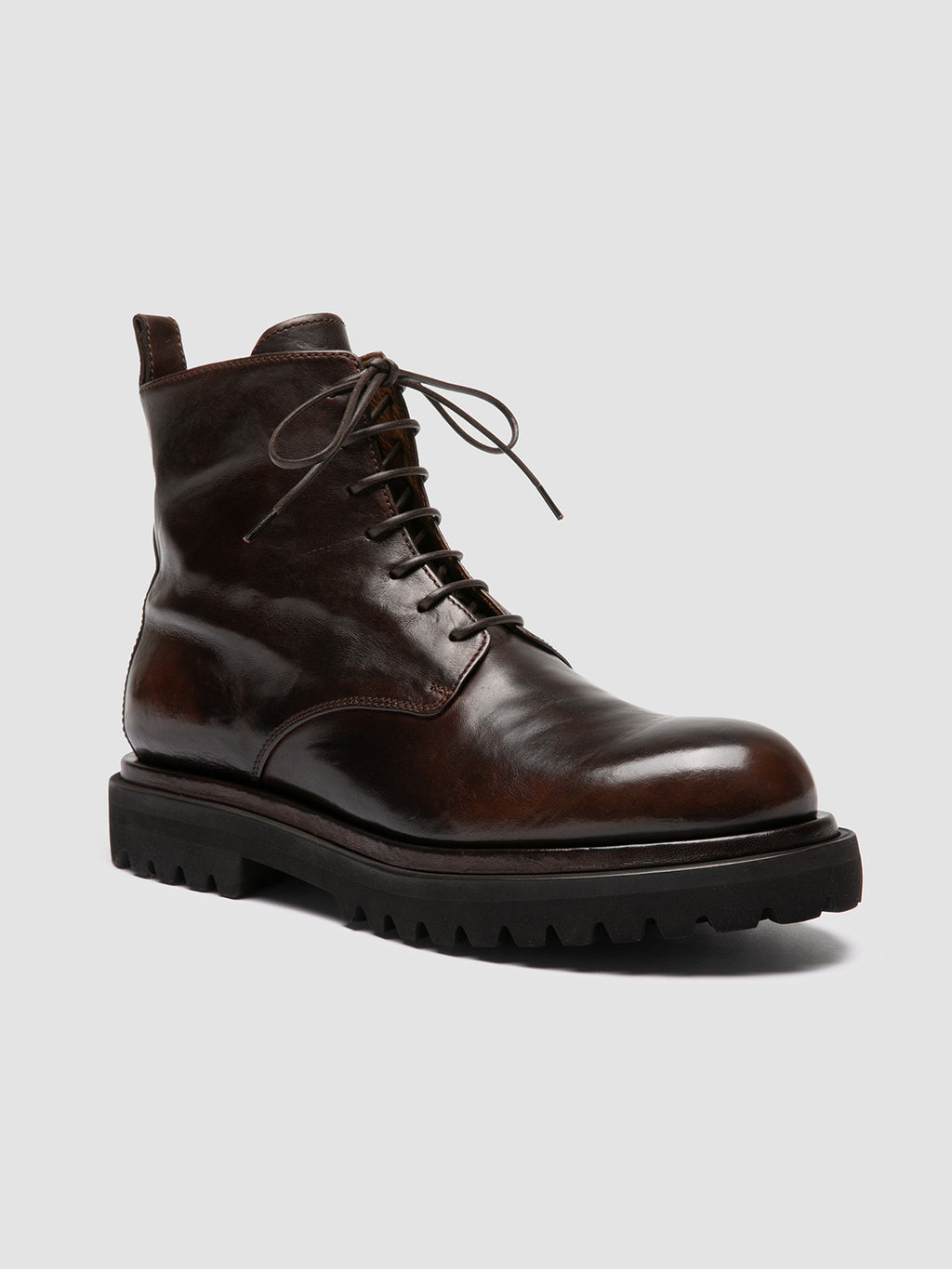 EVENTUAL DD 102 - Brown Leather Lace-up Boots Men Officine Creative - 3