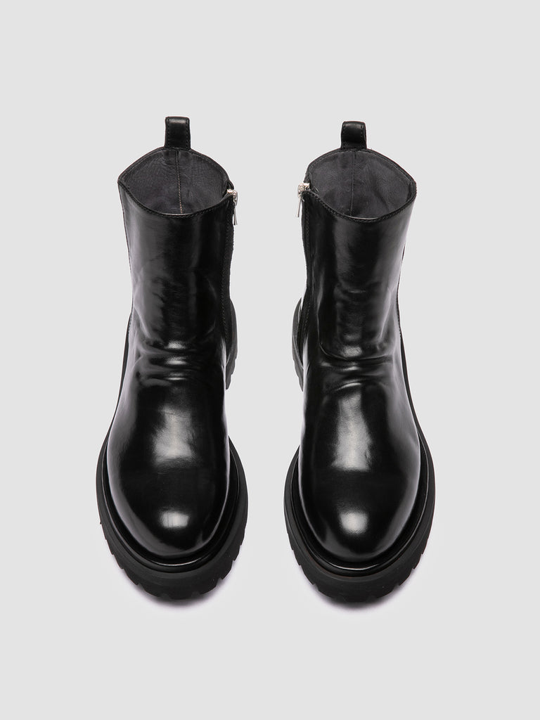 EVENTUAL DD 104 - Black Leather Zip Boots