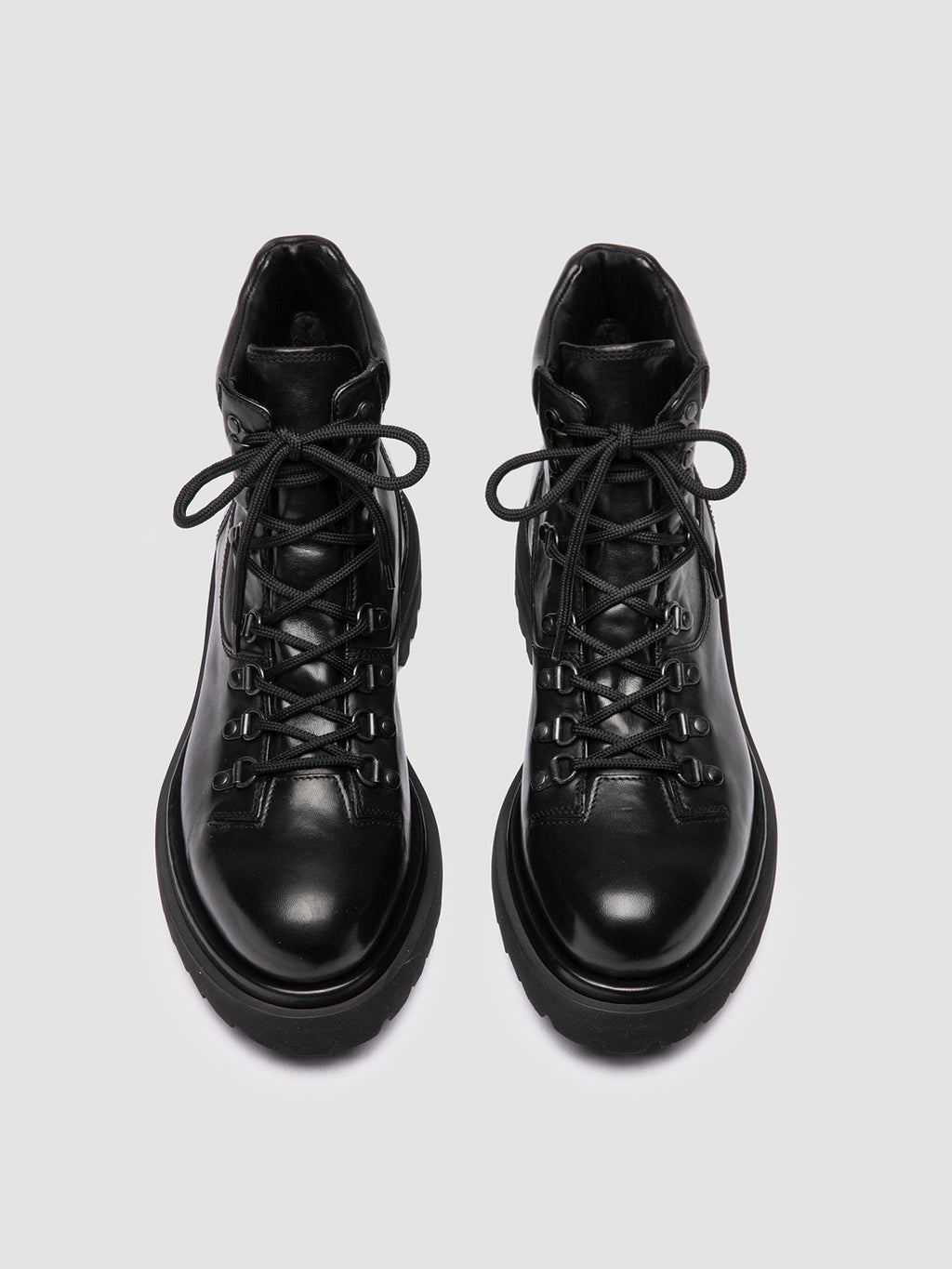 EVENTUAL DD 106 - Black Leather Lace-up Boots Men Officine Creative - 2