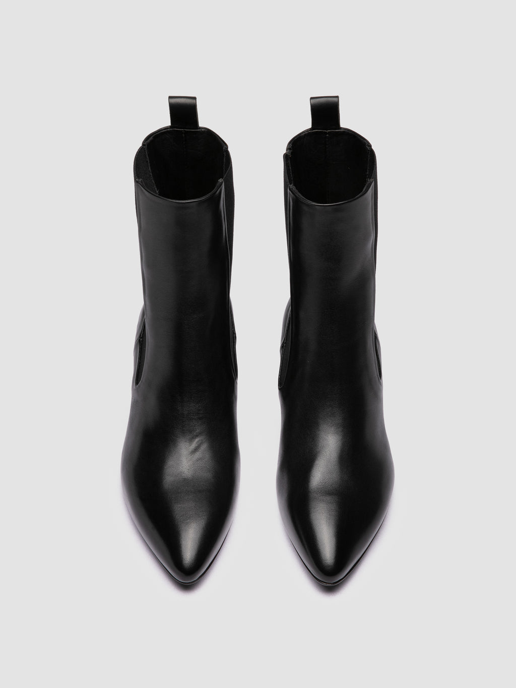 FEBE 003 - Stivaletti Chelsea in Pelle Nera - image 2,side view