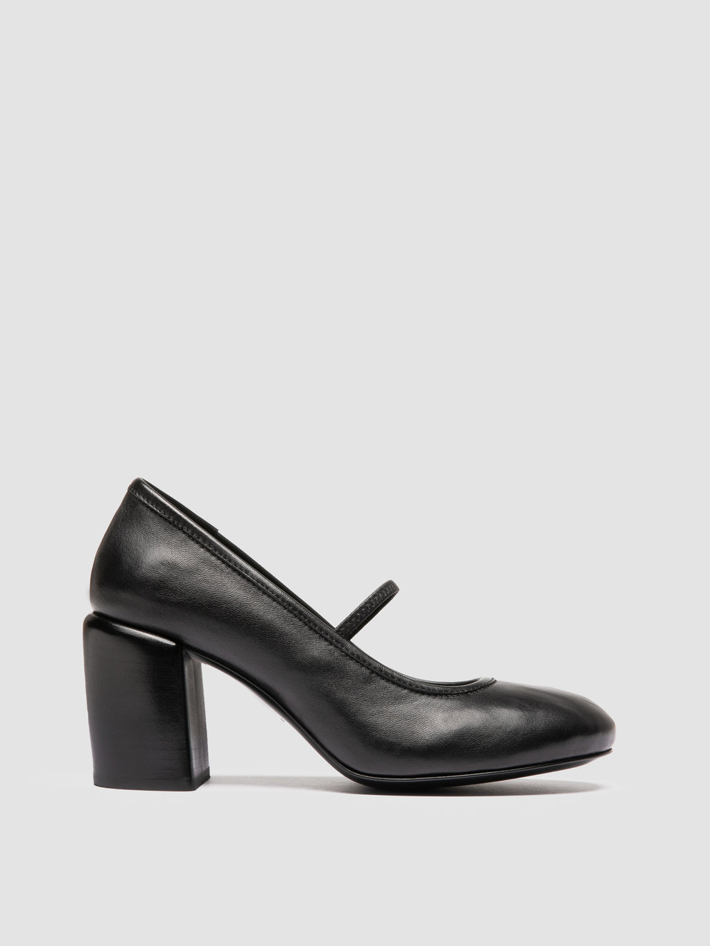 FELICIA 007 - Ballerine in Pelle Nera - image 1,side view